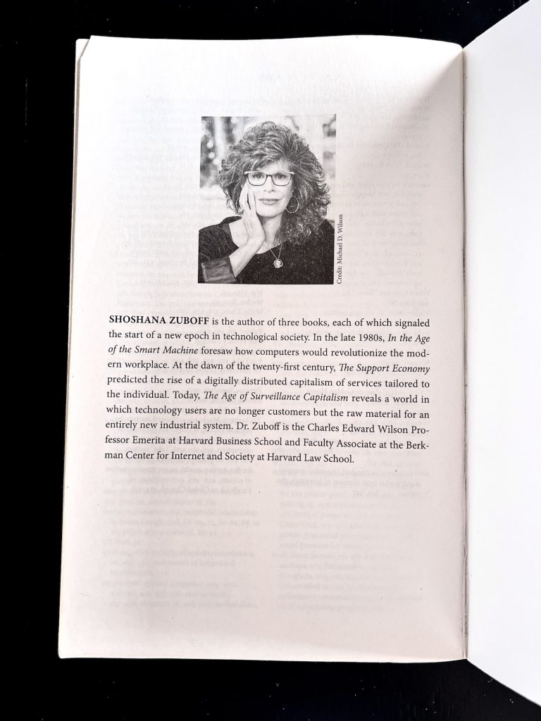The Age of Surveillance Capitalism by Shoushana Zuboff