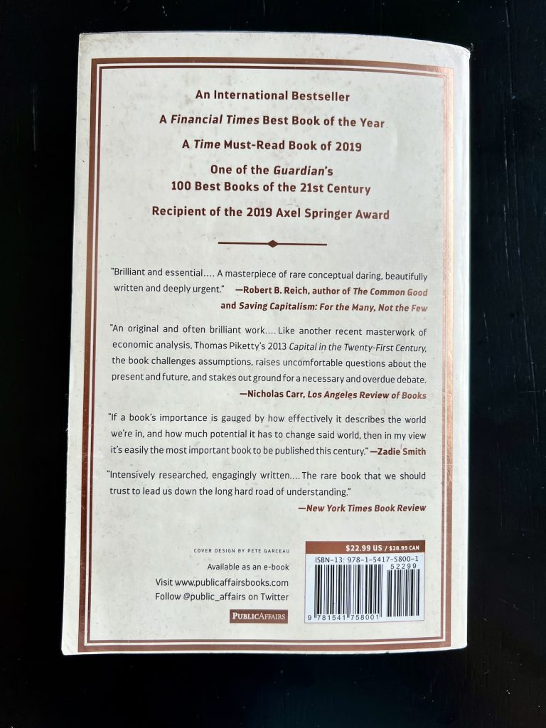 The Age of Surveillance Capitalism by Shoushana Zuboff